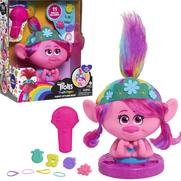 DREAMWORKS TROLLS World Tour Poppy Styling Head - Multi-Colored - Picture 6 of 6